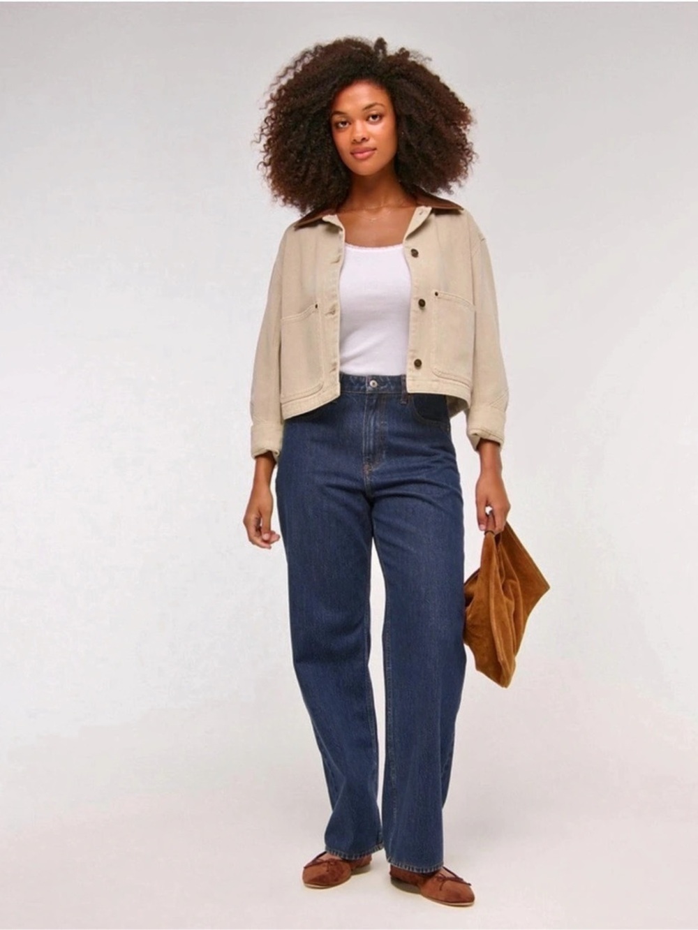 Abercrombie Wide Leg Jeans in Blue Waist 28 Curve Love